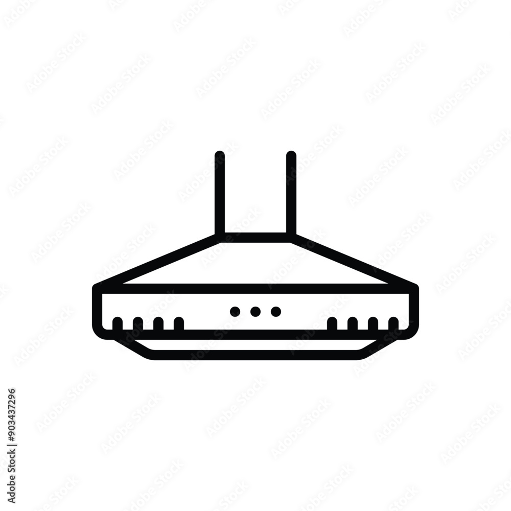 Black line icon for kitchen hood Black line icon for kitchen hood