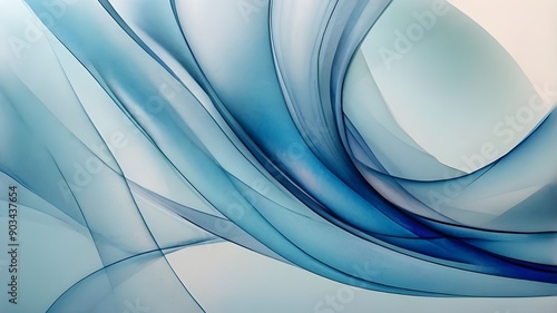 Abstract blue background ,Blue curve design smooth shape by blue color with blurred lines