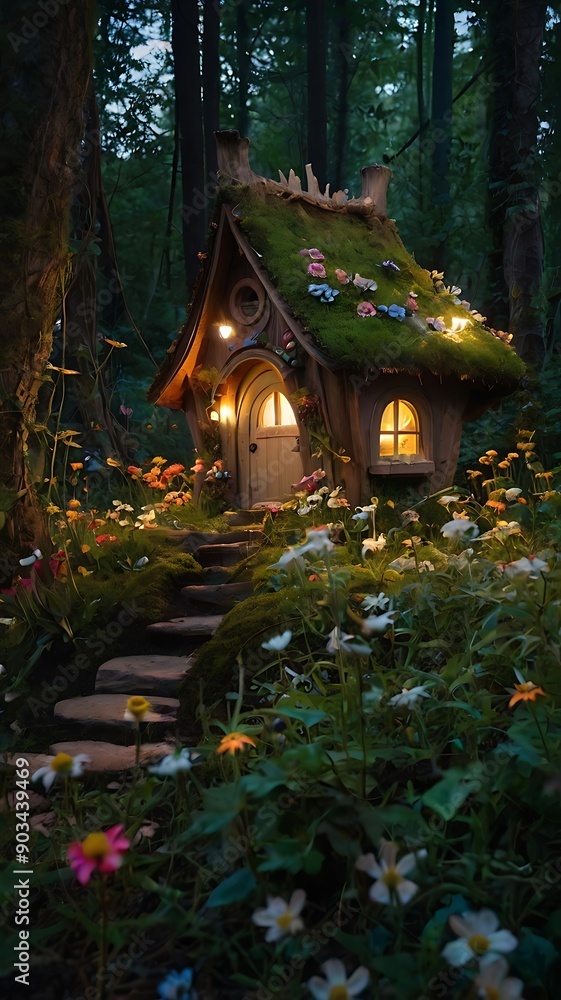 Fototapeta premium house in the forest