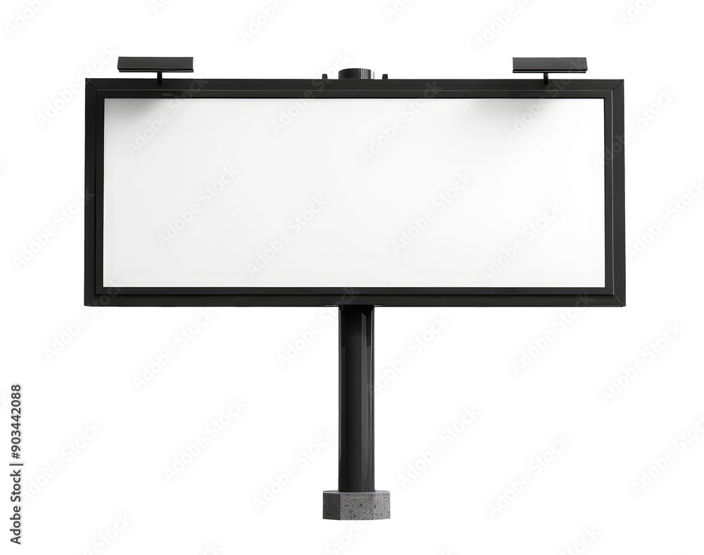 Street billboard isolated on transparent background Street billboard isolated on transparent background
