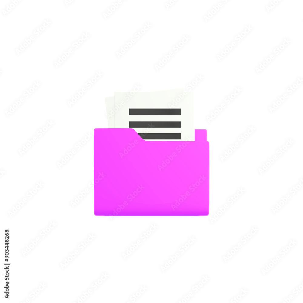 3d illustration of financial document icon 3d illustration of financial document icon