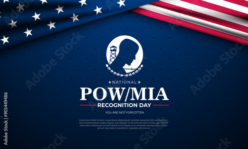 National POW MIA Recognition Day Background Vector Illustration