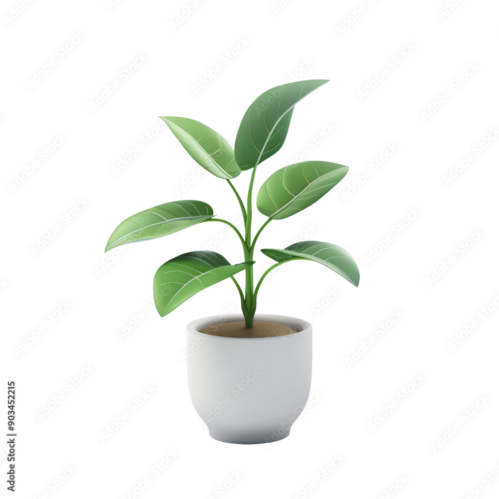 3D Plant icon, on isolated transparent background 3D Plant icon, on isolated transparent background