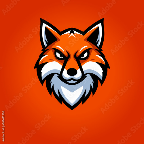 Fox logogaming, Fox mascot head , fox logo esport