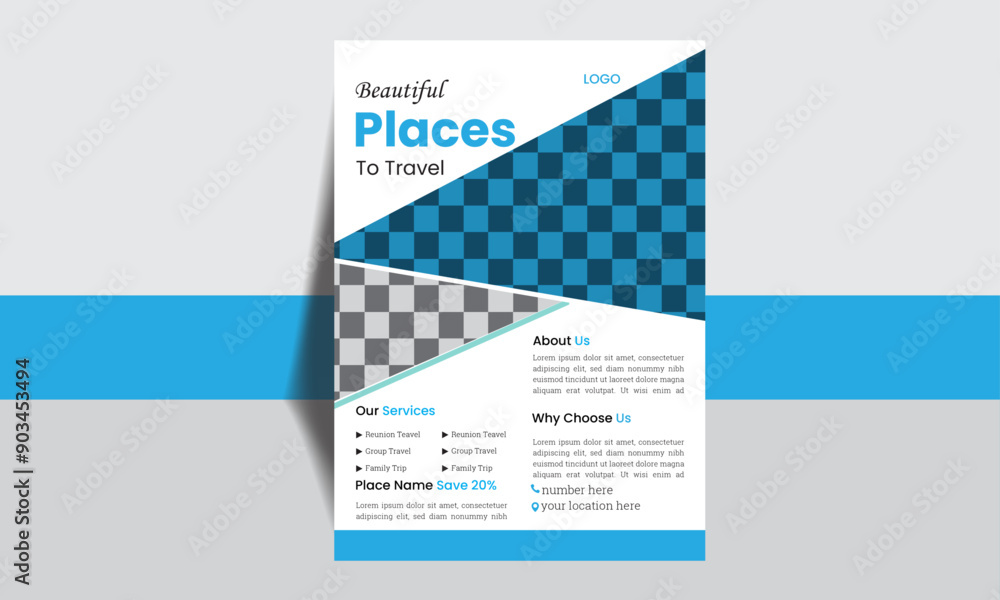 Design layout for a poster brochure or travel flier. travel agency flyer templates Design layout for a poster brochure or travel flier. travel agency flyer templates