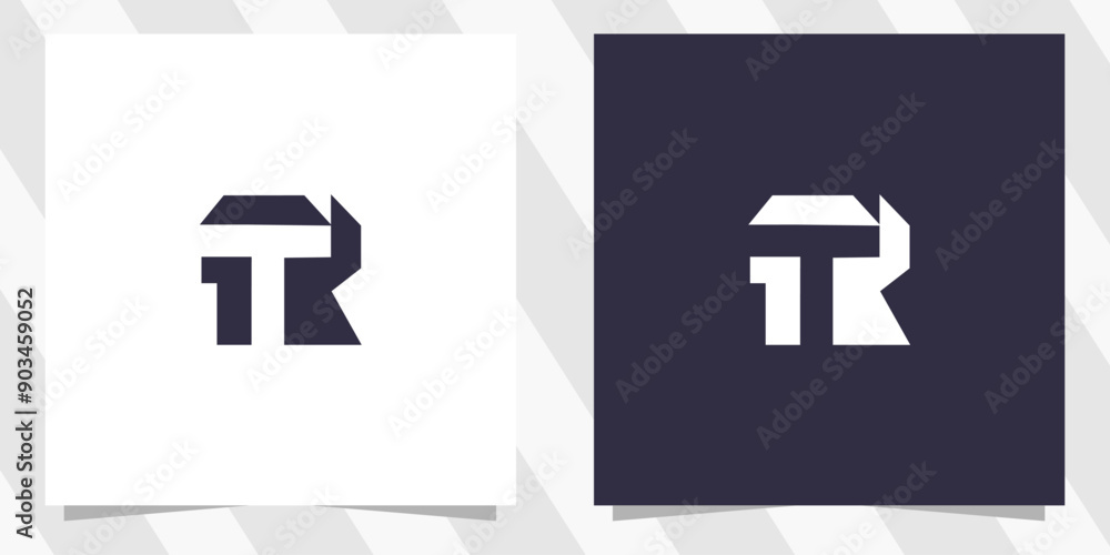 Letter tr rt logo design vector Letter tr rt logo design vector