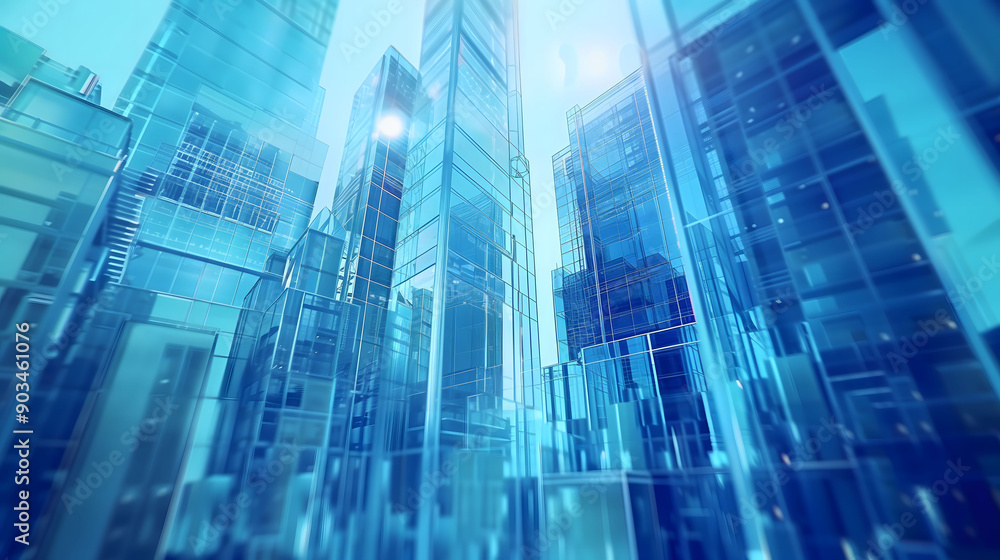 Futuristic City Skyline - Abstract Architecture and Business Concept Futuristic City Skyline - Abstract Architecture and Business Concept