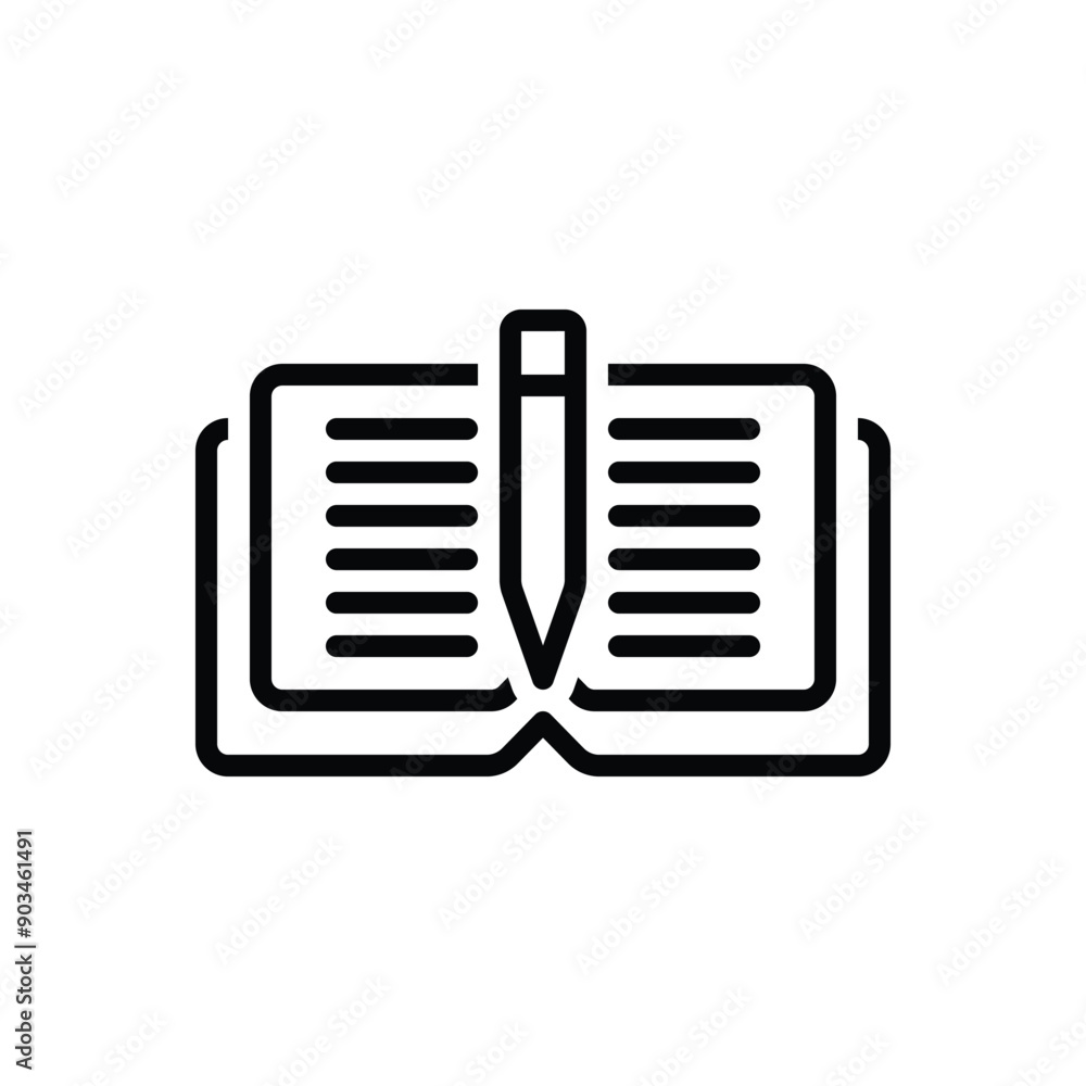 Black line icon for rules Black line icon for rules