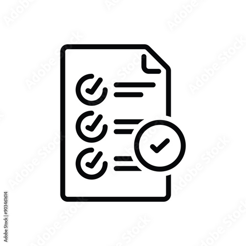 Black line icon for standard