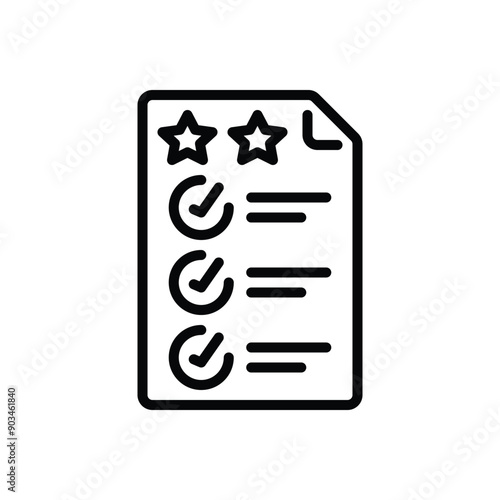 Black line icon for compliance