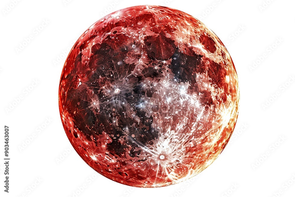 Blood moon isolated on a white background Blood moon isolated on a white background
