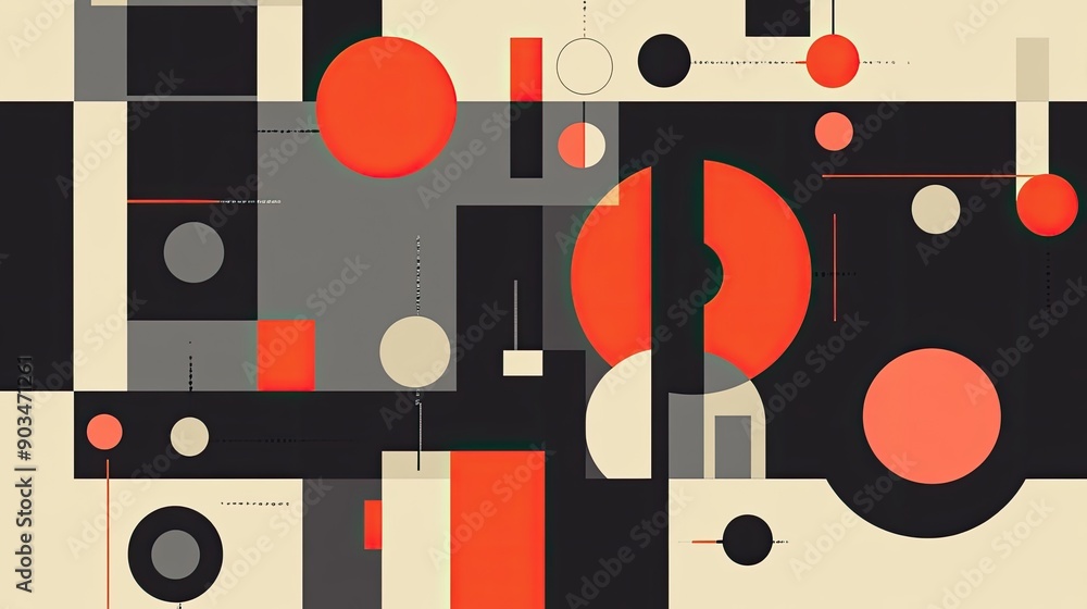 Modern Abstract Flat Design Background with Geometric Shapes Modern Abstract Flat Design Background with Geometric Shapes