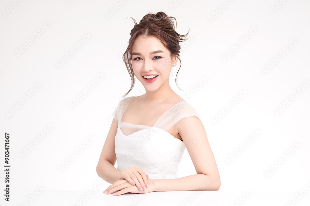 Beautiful young asian woman with clean fresh skin on white background, Face care, Facial treatment, Cosmetology, beauty and spa, Asian women portrait. Beautiful young asian woman with clean fresh skin on white background, Face care, Facial treatment, Cosmetology, beauty and spa, Asian women portrait.