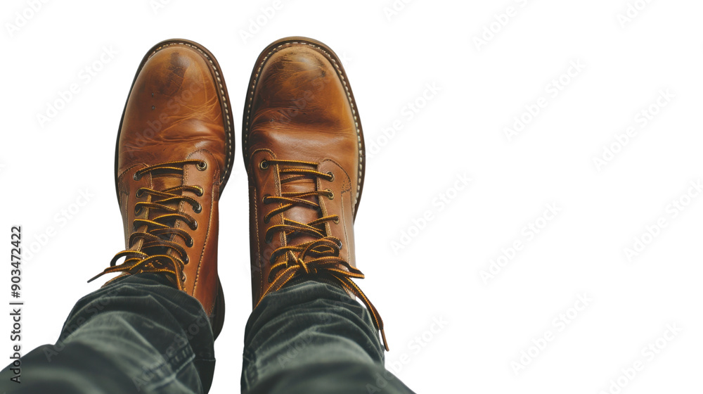 Brown shoes on transparent background Brown shoes on transparent background