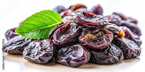 Wallpaper Mural A pile of dried plums with a leaf on top, dried plums, pile, fruit, healthy, organic, snack, food, natural, delicious Torontodigital.ca