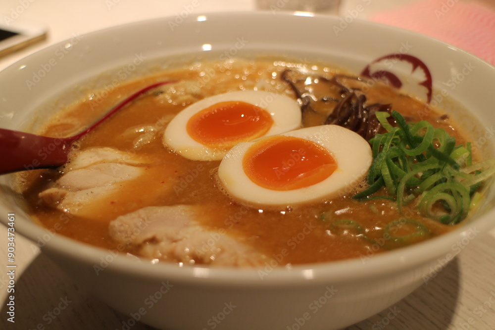 Spicy miso ramen in Kyoto, Japan Spicy miso ramen in Kyoto, Japan