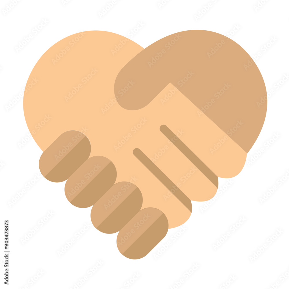 Heart with hand Vector Flat Icon Design Heart with hand Vector Flat Icon Design