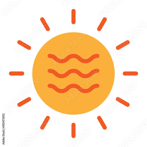 Sun Vector Flat Icon Design