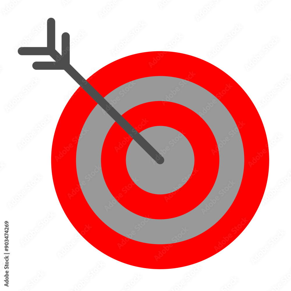 Target with arrow Vector Flat Icon Design Target with arrow Vector Flat Icon Design