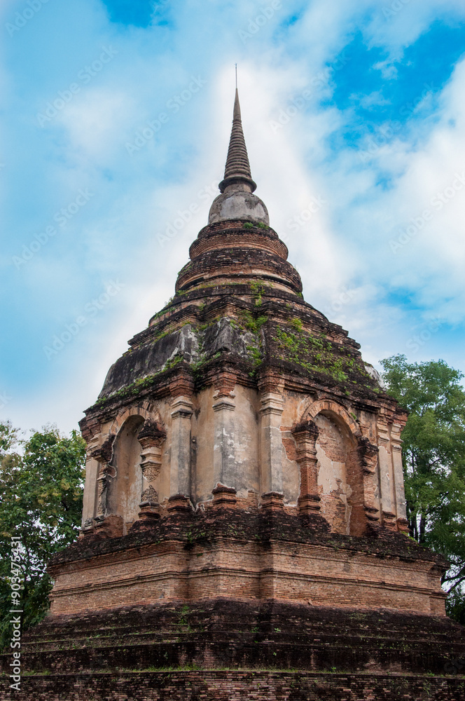 Fototapeta premium old pagoda buddhist thai design