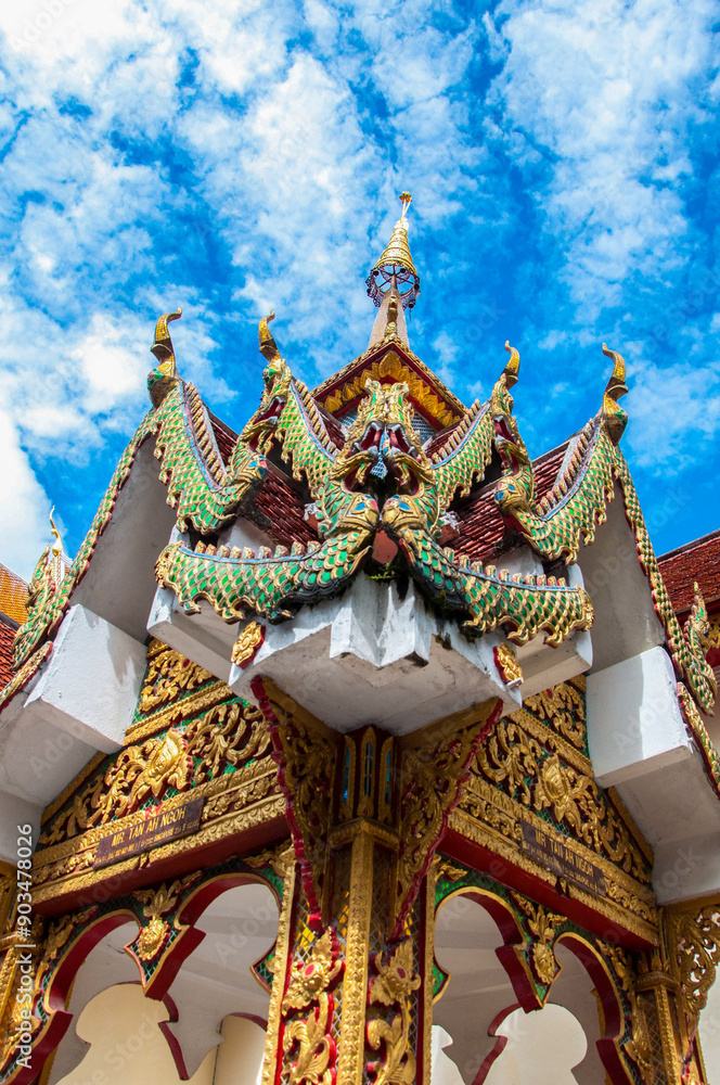 Fototapeta premium church temple thai beautiful day