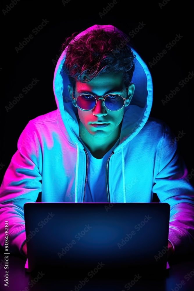 hacker with laptop hacker with laptop