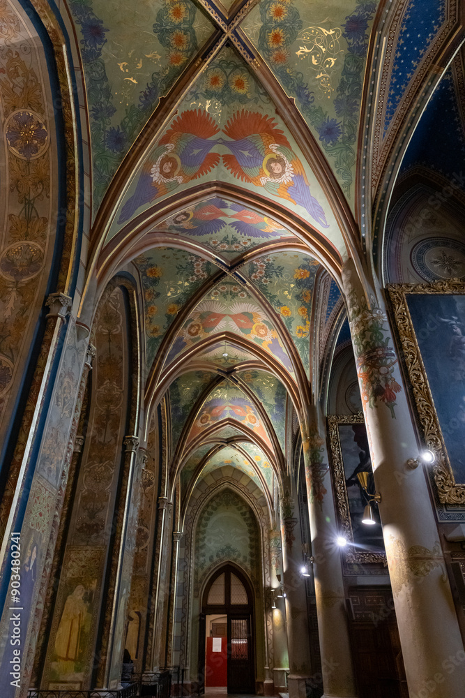 Side passage of Saints Peter and Paul Basilica in Vysehrad district of Prague in the Czech Republic Side passage of Saints Peter and Paul Basilica in Vysehrad district of Prague in the Czech Republic