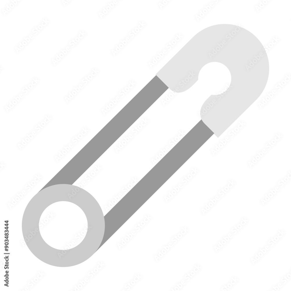 Safety Pin Vector Flat Icon Design Safety Pin Vector Flat Icon Design