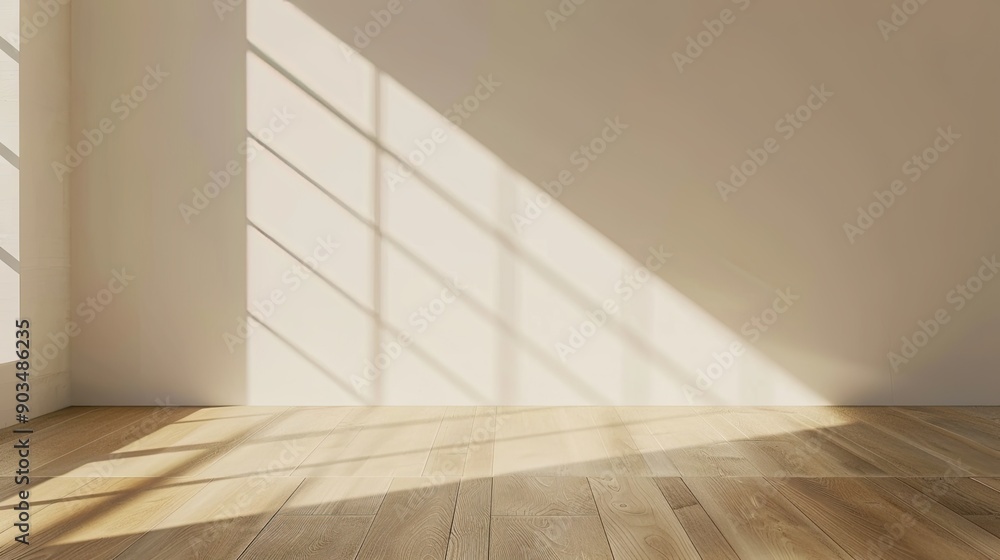 Light walls and a beige wooden floor complete the style. Light walls and a beige wooden floor complete the style.