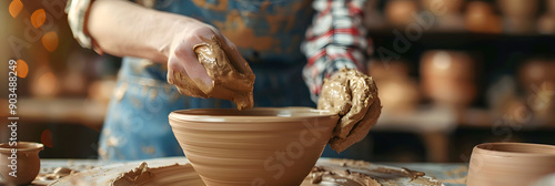 Pottery Making in a Studio photo