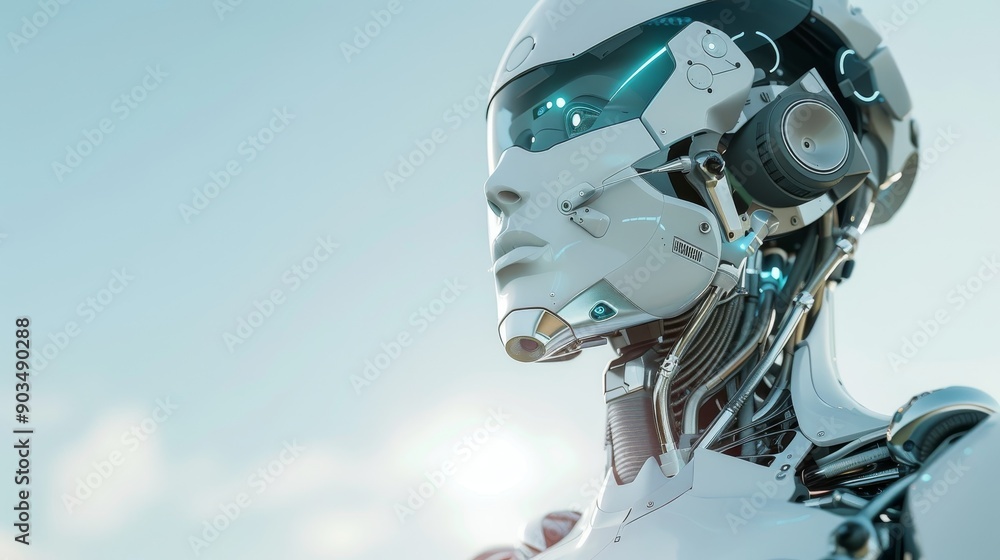 Naklejka premium Robotic surgery for minimally invasive medical procedures and instruments.