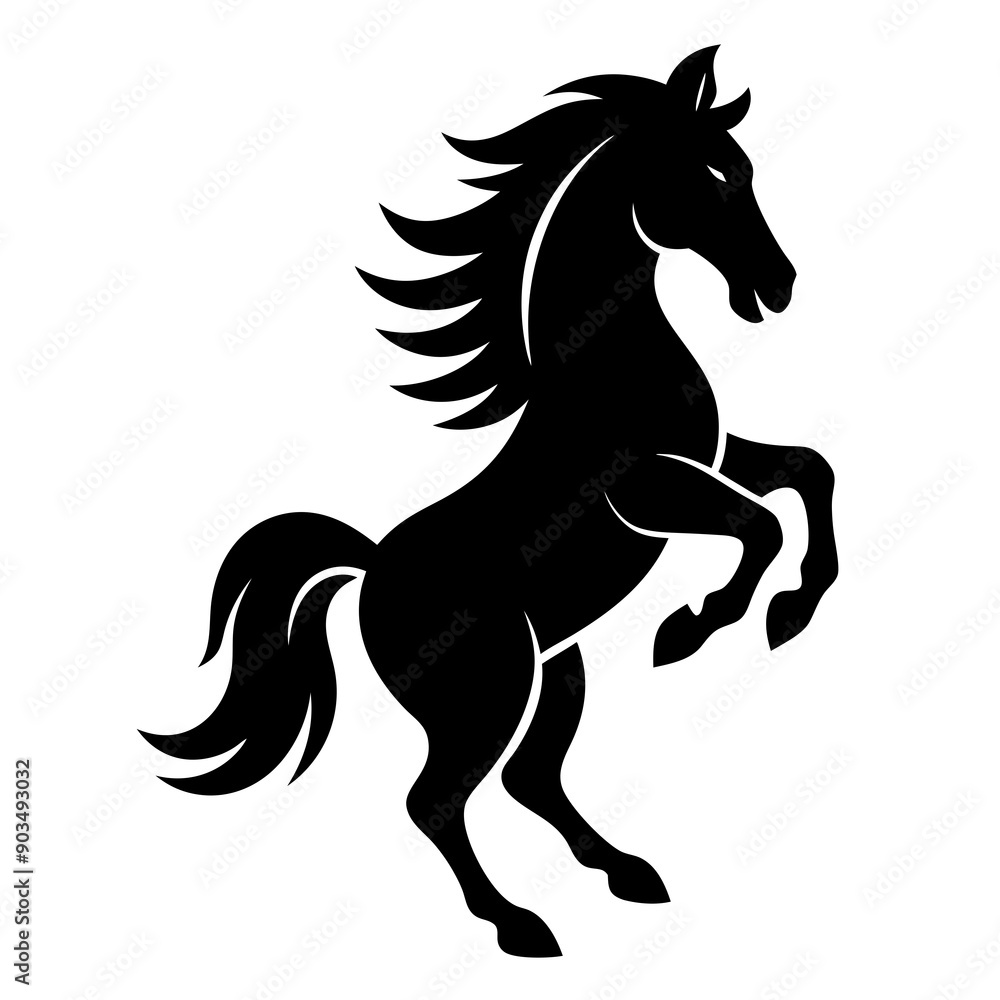 Dynamic Equine Symbol Vector Illustration of Silhouette Rearing Horse Icon
Dynamic Equine Symbol Vector Illustration of Silhouette Rearing Horse Icon