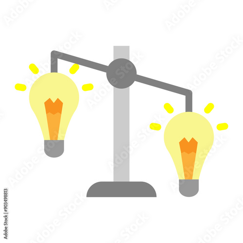Idea Prioritization Vector Flat Icon Design