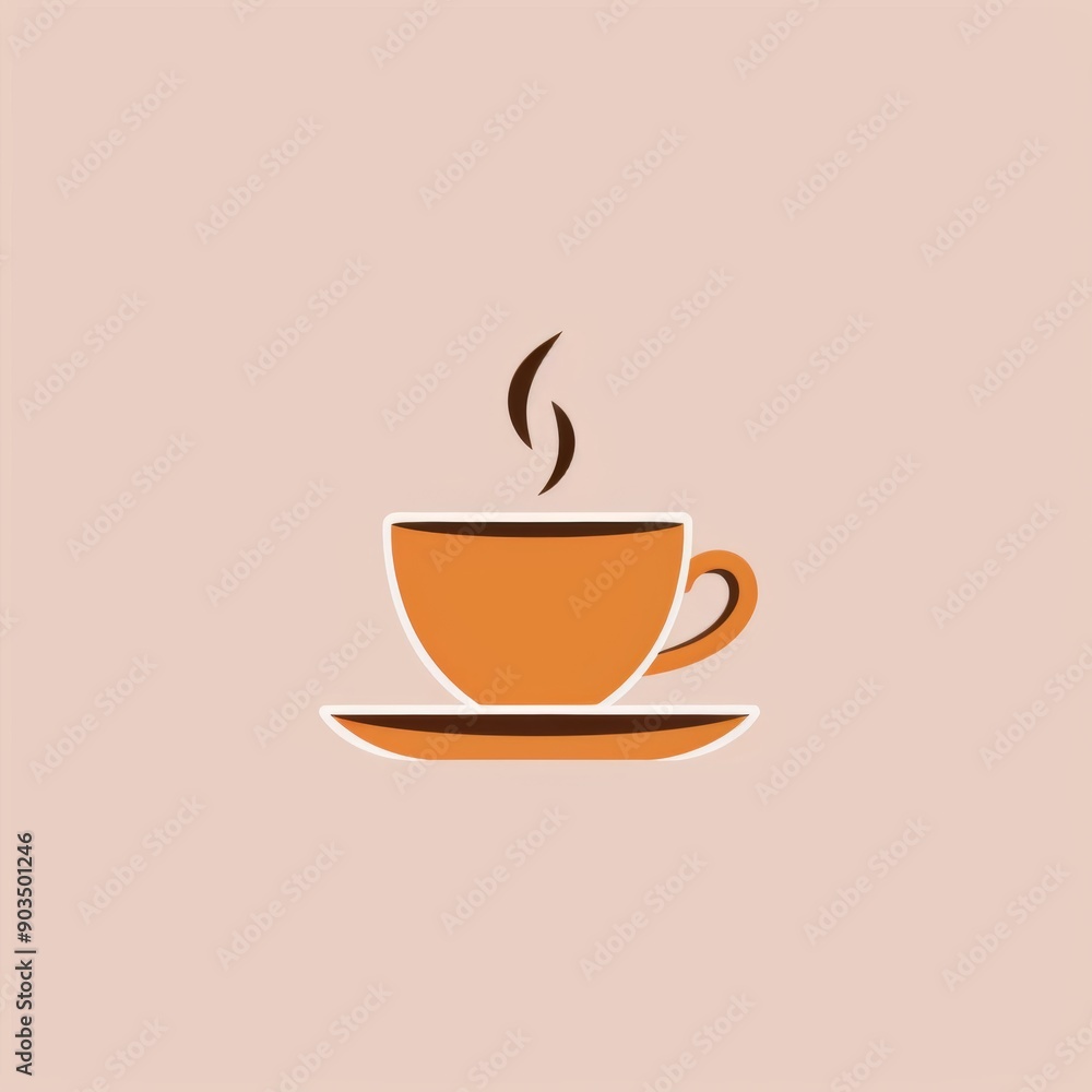 A minimalist coffee cup icon featuring a steam swirl, ideal for cafes and coffee shops. A minimalist coffee cup icon featuring a steam swirl, ideal for cafes and coffee shops.
