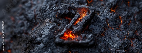  A close-up of metal with a red flame erupting from its center and a lateral side © Jevjenijs