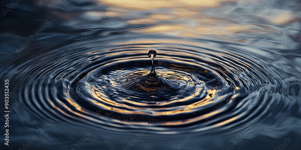 A close up of the surface texture of an oil droplet on water, generative AI