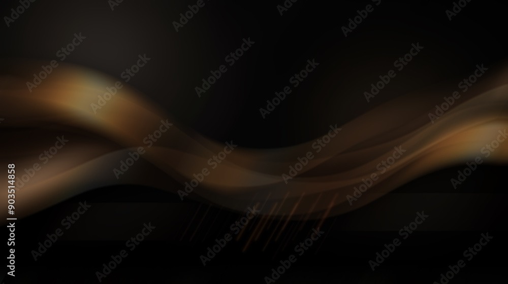Obraz premium Abstract background with dark brown and gold waves.