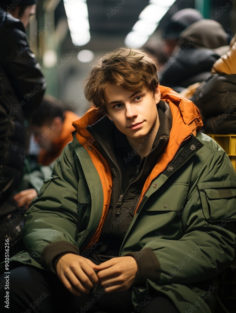 Fototapeta premium portrait of a man in the park