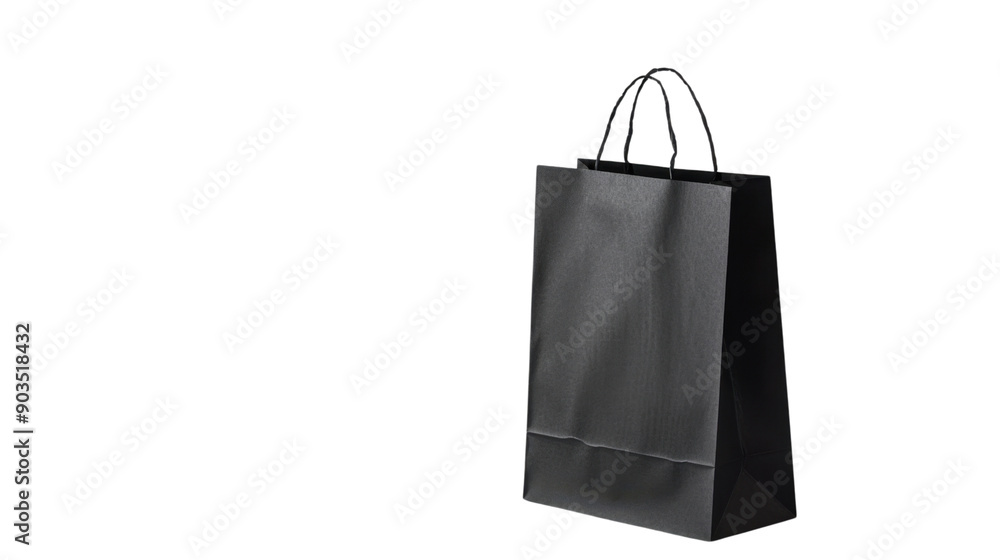 Shopping bag, gray bag on transparent background Shopping bag, gray bag on transparent background