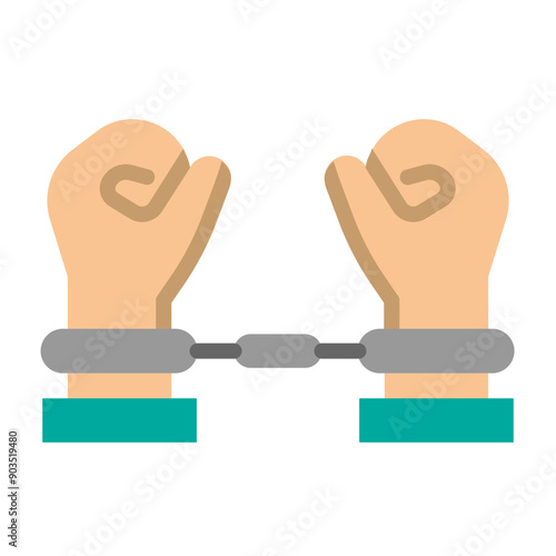 Arrest Vector Flat Icon Design