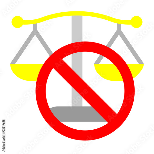 illegal Vector Flat Icon Design