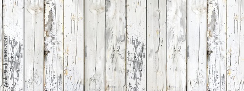 White Wooden Planks with Distressed Paint