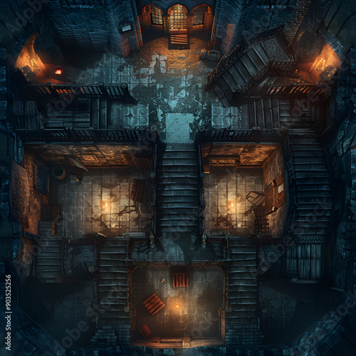 Top-Down Spooky Horror Cursed Battle Map | RPG and DnD Game Background