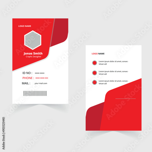 graphic id card design template 