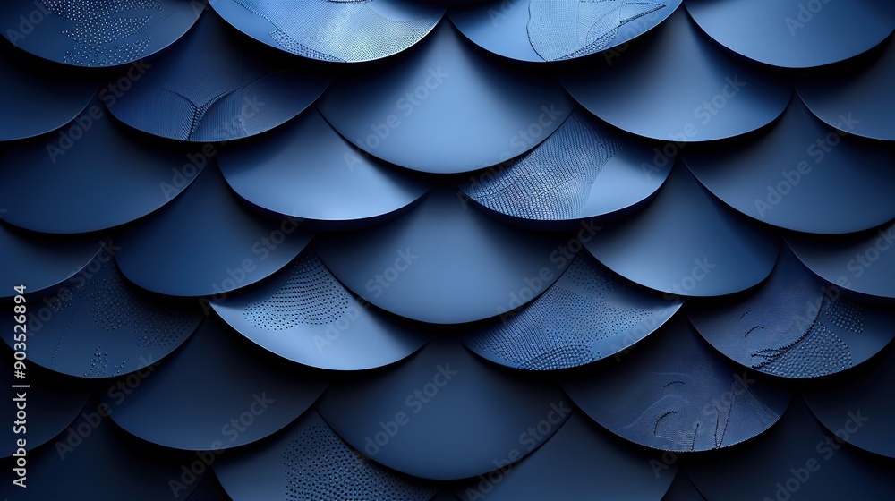 A blue wall with circles on top and bottom halves A blue wall with circles on top and bottom halves
