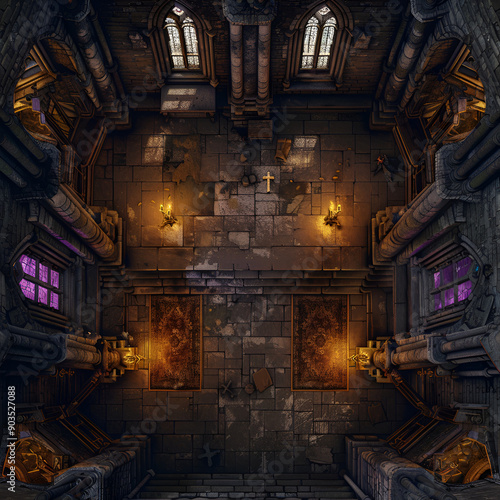 Top-Down Spooky Horror Cursed Battle Map | RPG and DnD Game Background