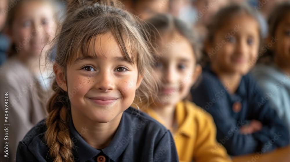 A group of enthusiastic pupils actively participated in a classroom discussion, showcasing the joy of learning A group of enthusiastic pupils actively participated in a classroom discussion, showcasing the joy of learning