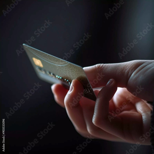 Credit Card in Hand, Customer Making Purchase Transaction, Buying with Credit Card