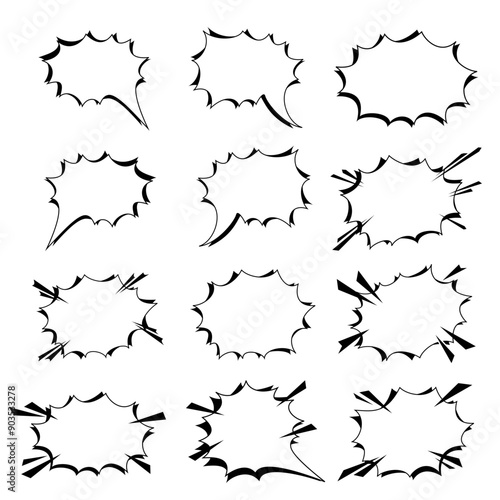 Speech text Used to insert bubble text. icon vector.