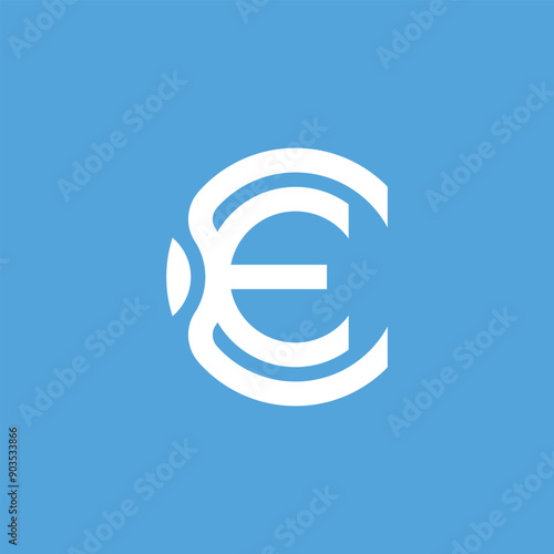 CE monogram letter logo design photo